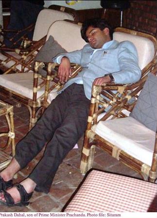prakash dahal sleep on chair