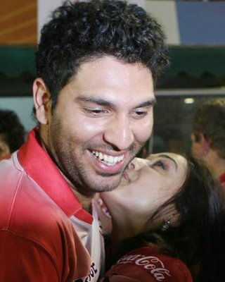 Preity kissing Yubraj