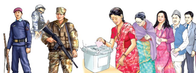 दुई मतदान केन्द्रमा महिला कर्मचारी