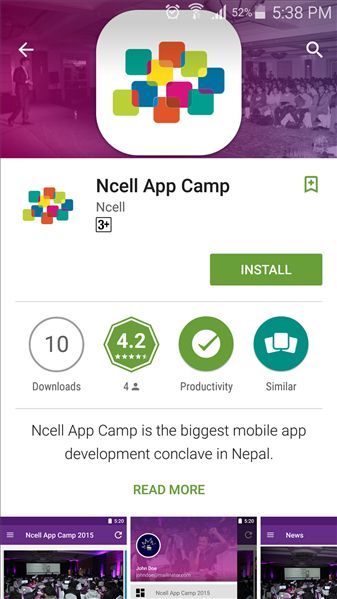 Ncell unveils App for Ncell App Camp- 2015