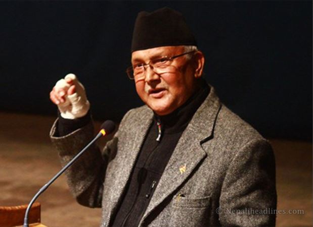 PM Oli stresses prompt implementation of constitution