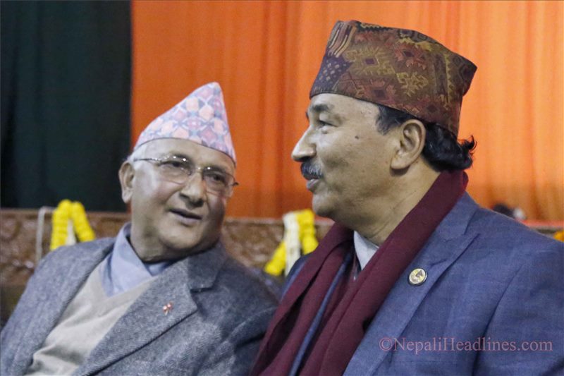 PM KP oli and Kamal Thapa