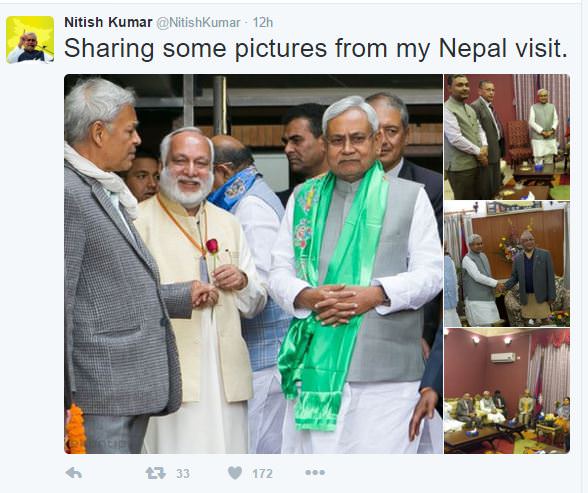 Nitesh Kumar Twitt after landing in Nepal 2