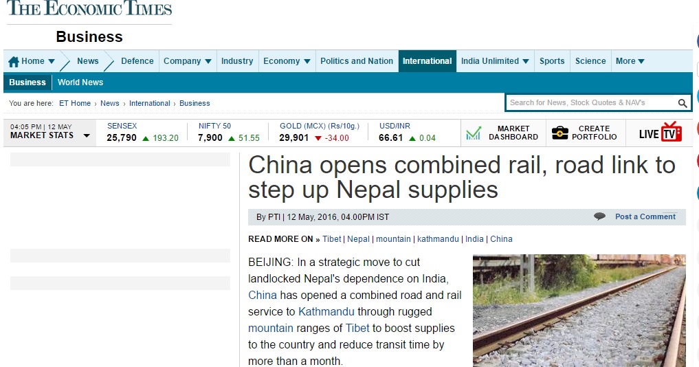 China Nepal Rail Indian Media 1