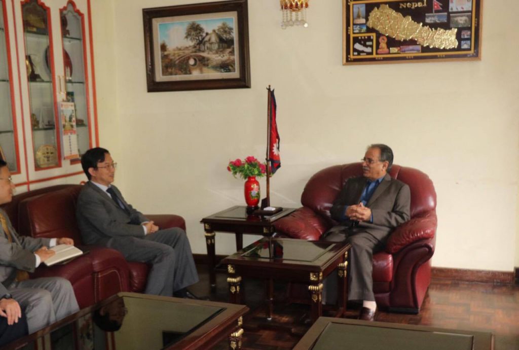 Prachanda with Chinese Ambassador 1