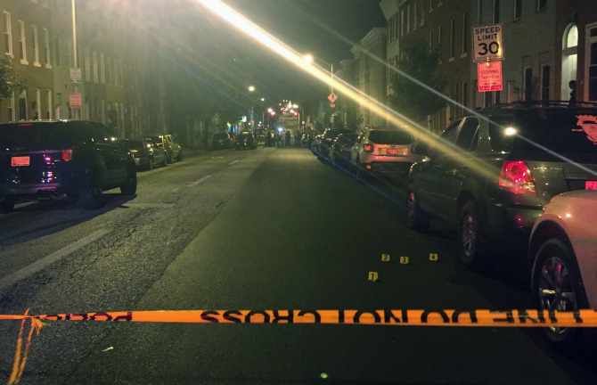 8 people shot in Baltimore, 3 gunmen flee on foot