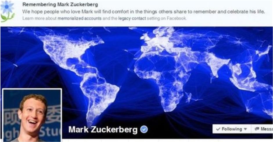 फेसबुकमा ‘बग’, संस्थापक मार्कको निधन प्रति फेसबुकको श्रद्धान्जली