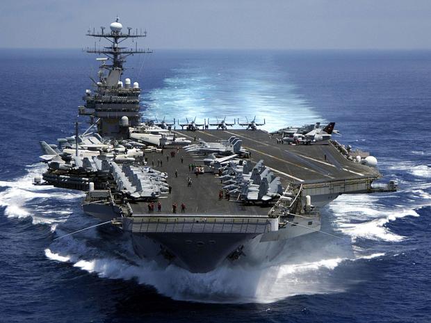 US aircraft carrier strike group patrolling S. China Sea