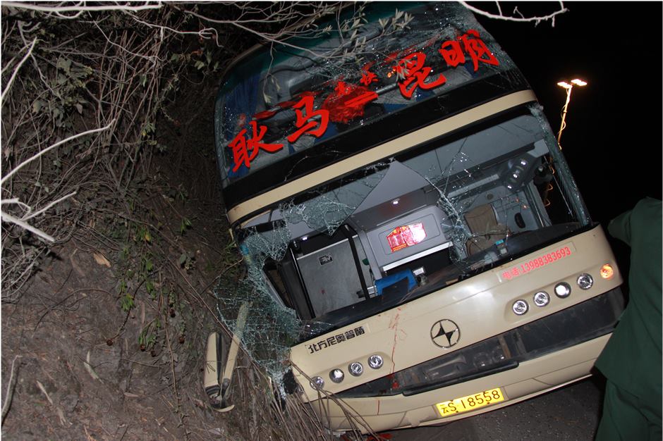 10 dead, 38 injured in China bus, truck collision