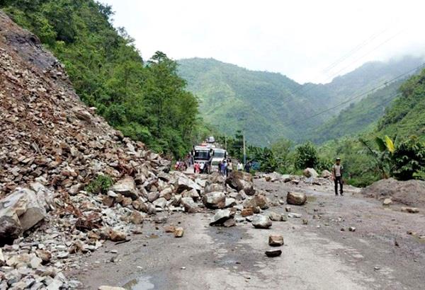 Landslides block two routes