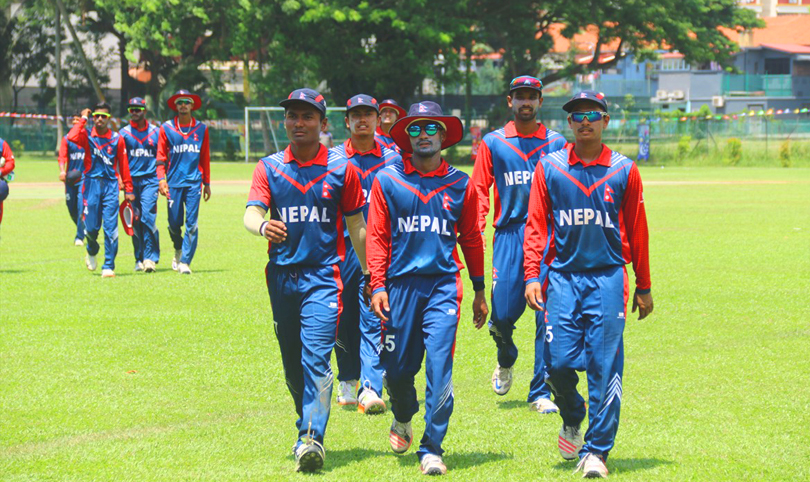 थाइल्याण्डविरुद्ध नेपाल विशाल रनअन्तरले विजयी, १० ओभरमा १० विकेट, बलिङमा सन्दिप नायक