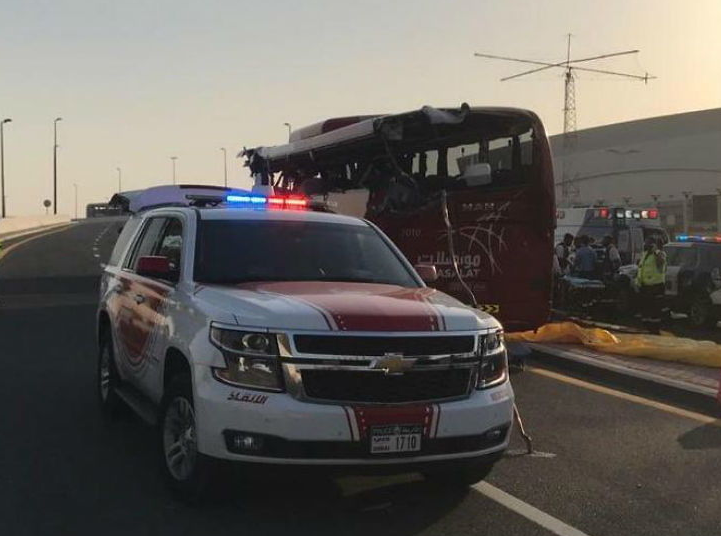 दुबईमा बस दुर्घटना, १७ जनाको मृत्यु