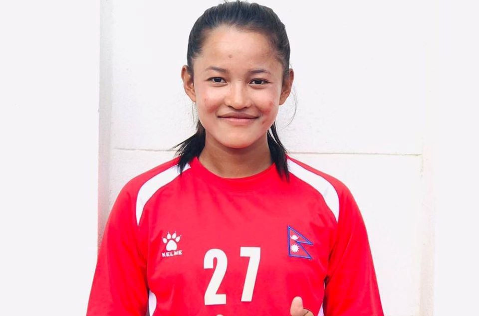 महिला फुटबलमा नेपाल विजयी, ८८औँ मिनेटमा सरुकाे गाेल